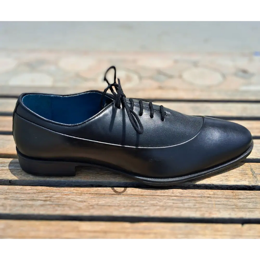 Shoes Genuine Leather Plain toe Black_oxford design - 44 - Leather Shoes for men
