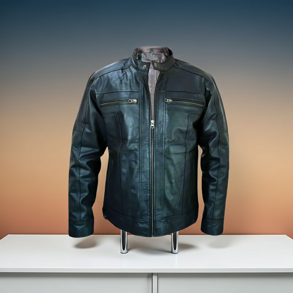 "Leather Jacket" alt="Men Leather Jacket" 