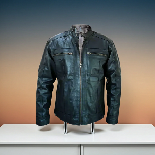 "Leather Jacket" alt="Men Leather Jacket" 
