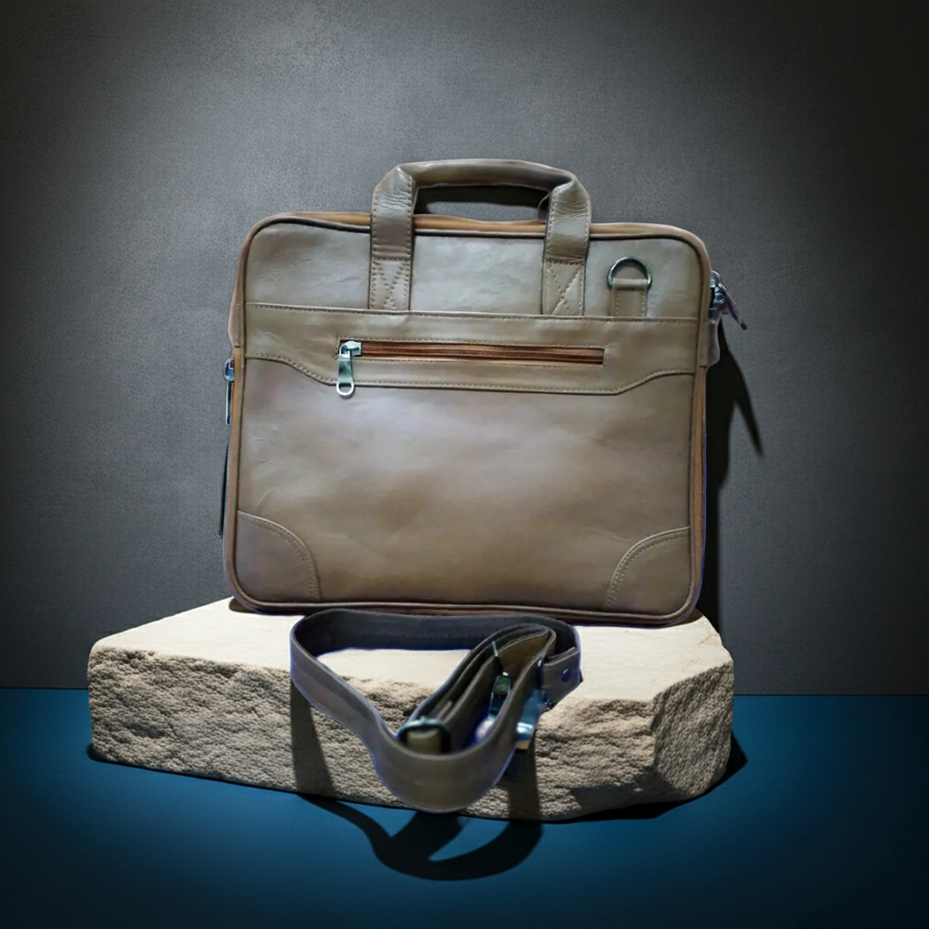 Leather laptop bag