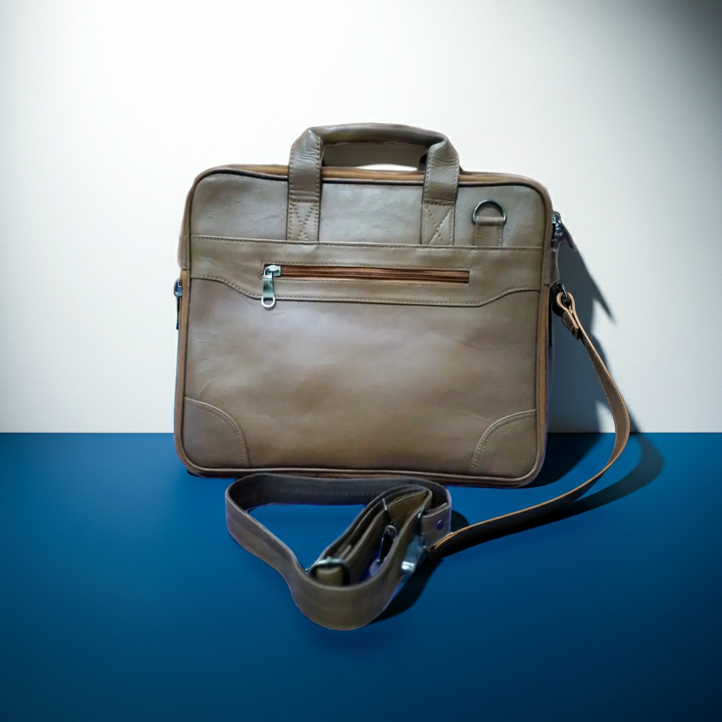 Leather laptop bag