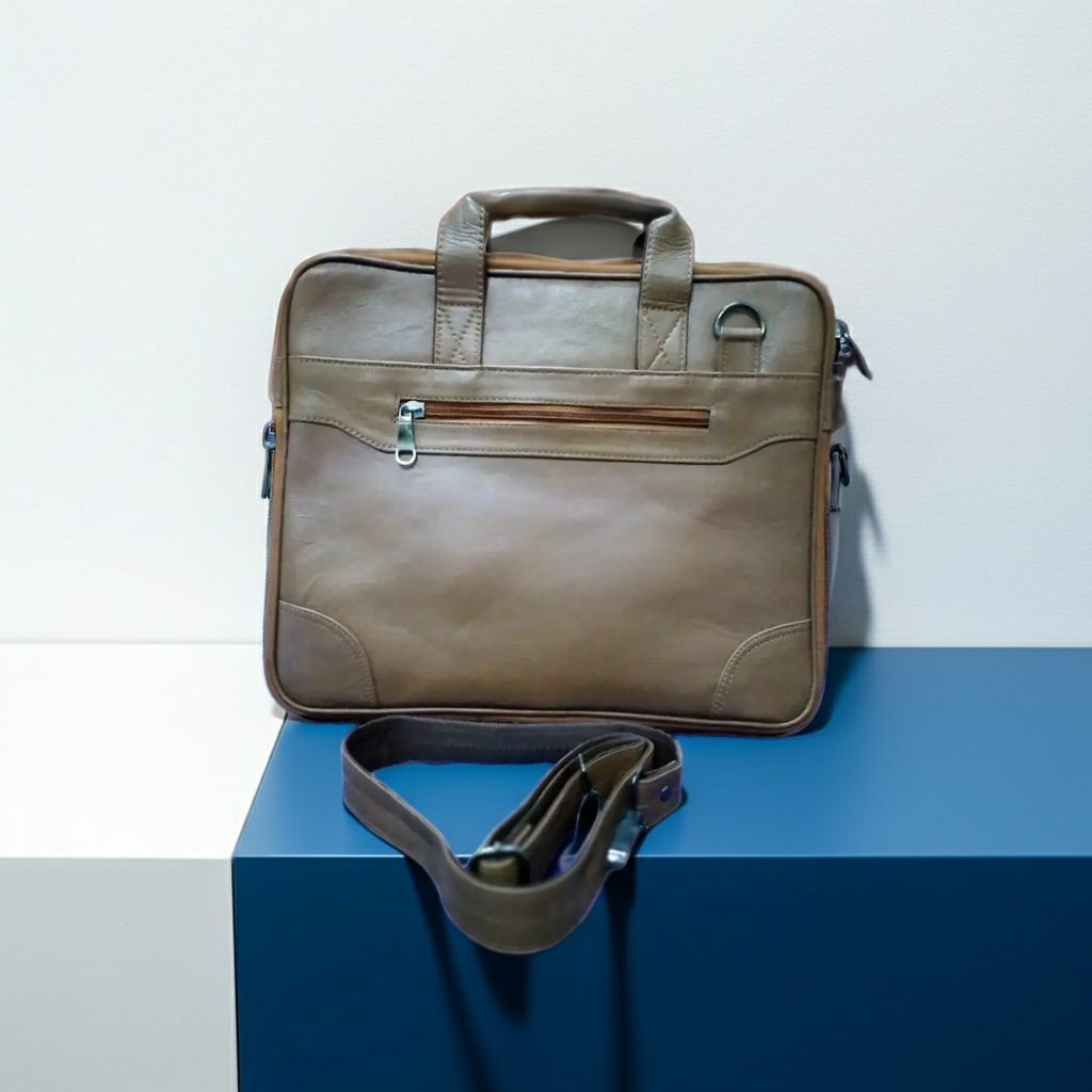Leather laptop bag