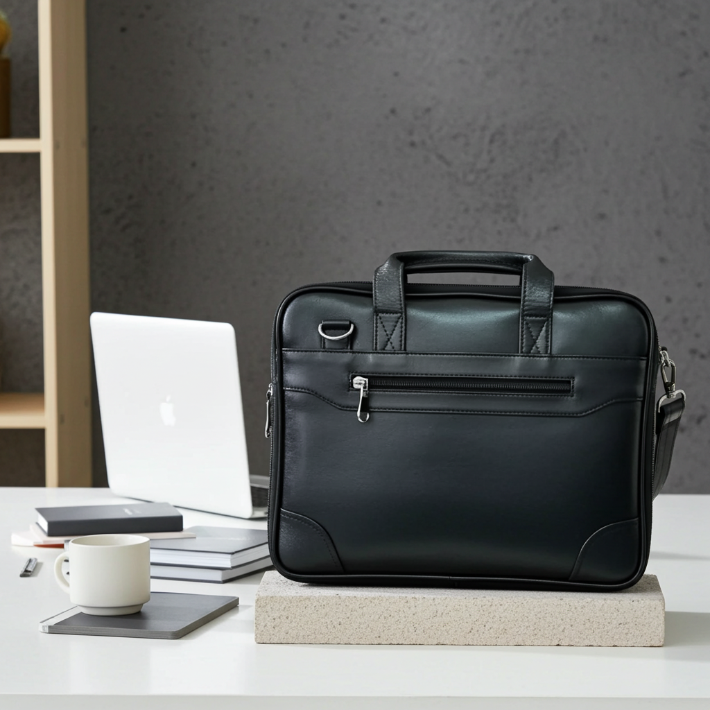 Leather laptop bag
