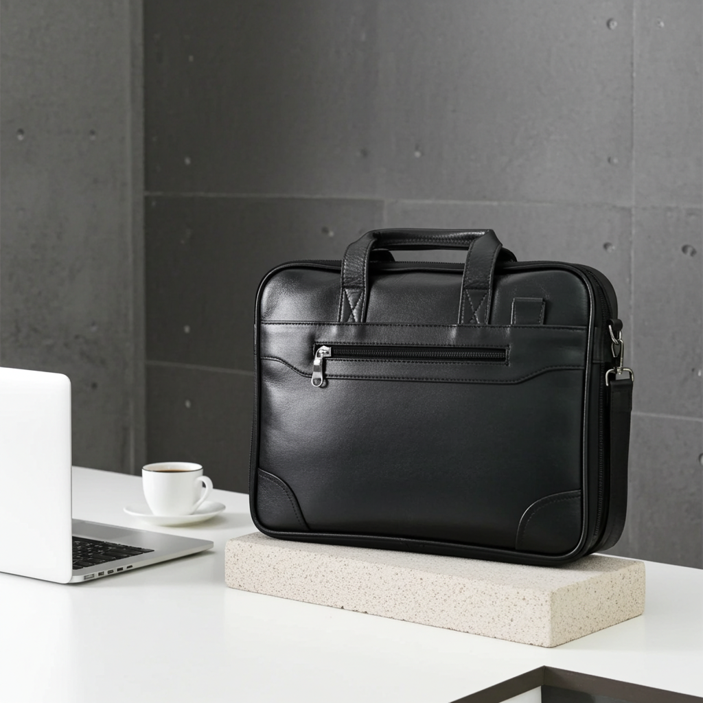 Leather laptop bag