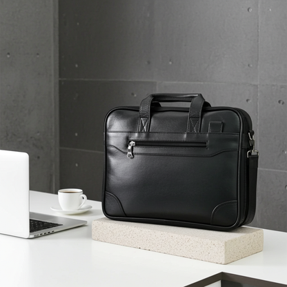 Leather laptop bag