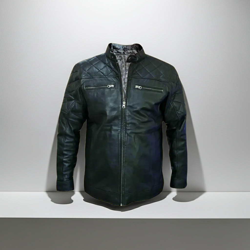 "Leather Jacket" alt="Men Leather Jacket" 