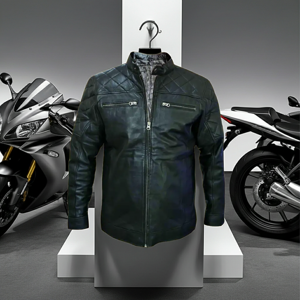 "Leather Jacket" alt="Men Leather Jacket" 