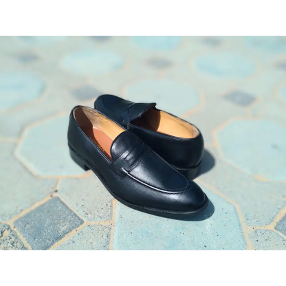 Loafer Shoes Genuine Leather Black - Rambler Shoes FZE