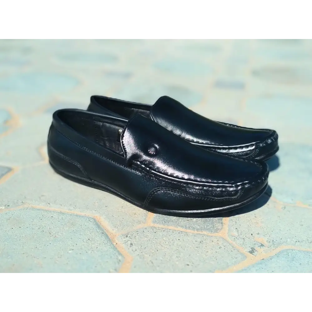 Loafer Shoes Genuine Leather Black - Rambler Shoes FZE