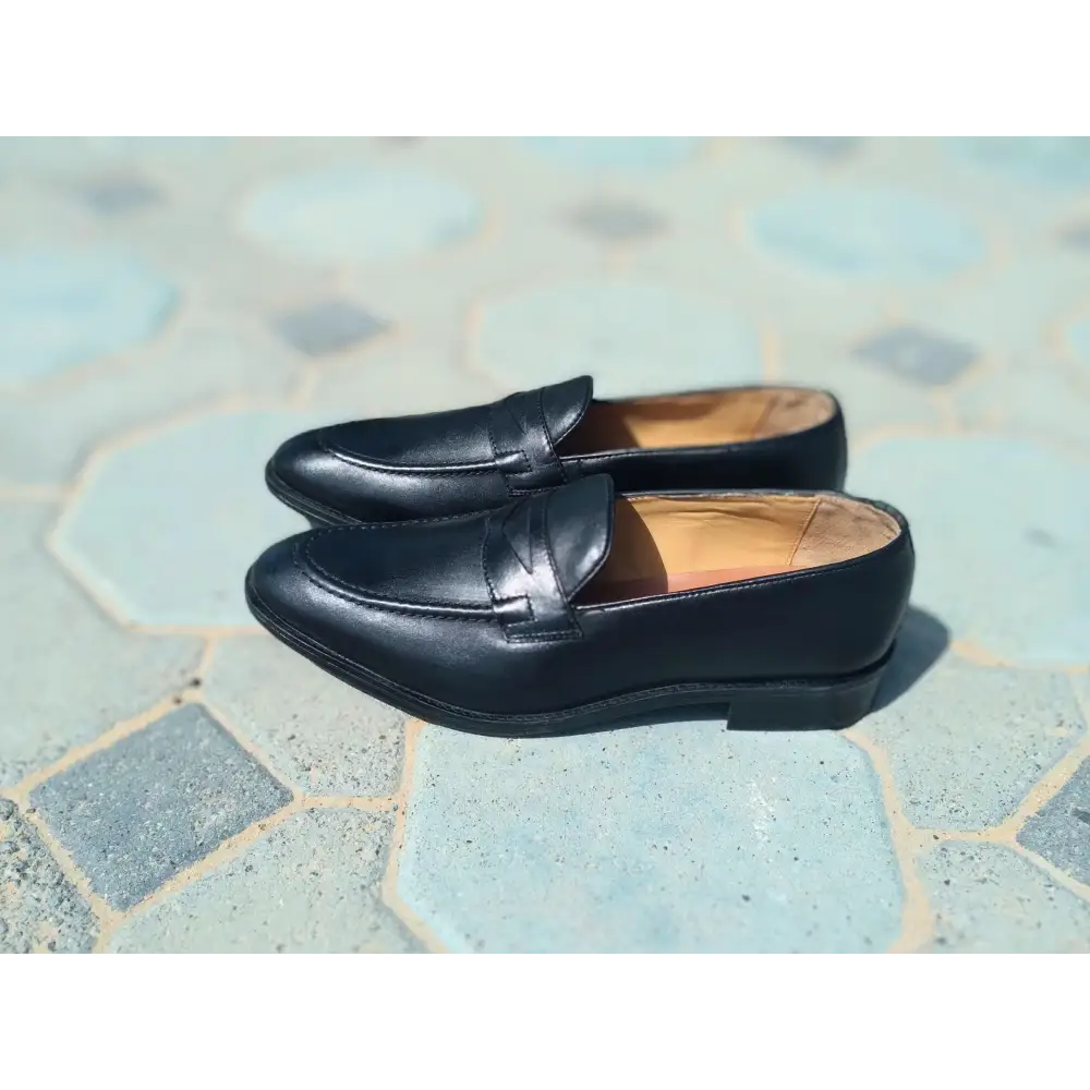 Loafer Shoes Genuine Leather Black - Rambler Shoes FZE