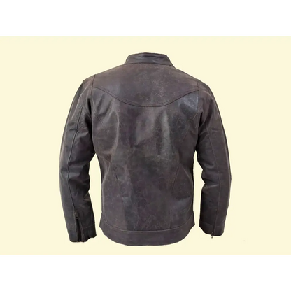 Men Jacket: Leather Jacket Black Genuine Leather