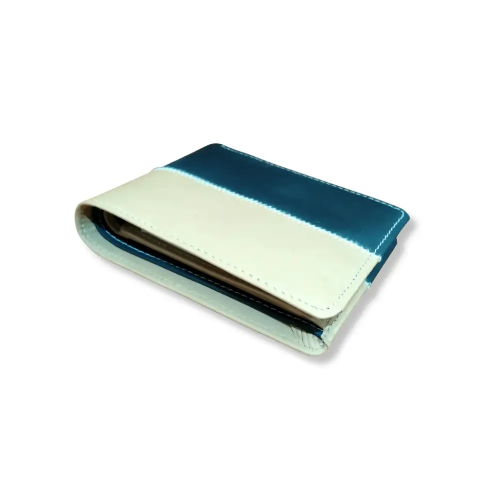 Wallet : Beige-Black Leather Wallet - Rambler Shoes FZE