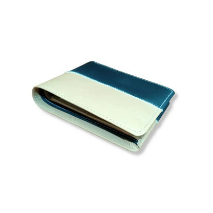 Wallet : Beige-Black Leather Wallet - Rambler Shoes FZE